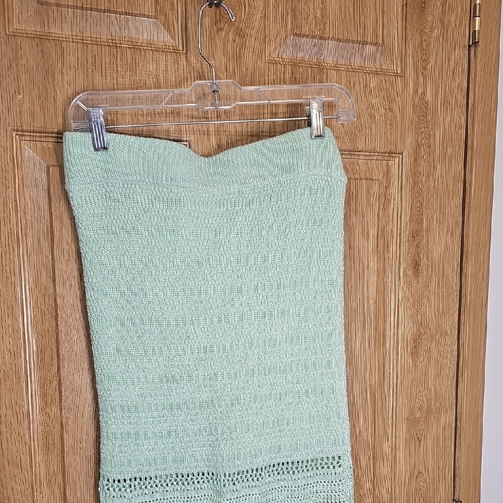 Mint Green Maxi Crochet Skirt - Women - Picture 6 of 6
